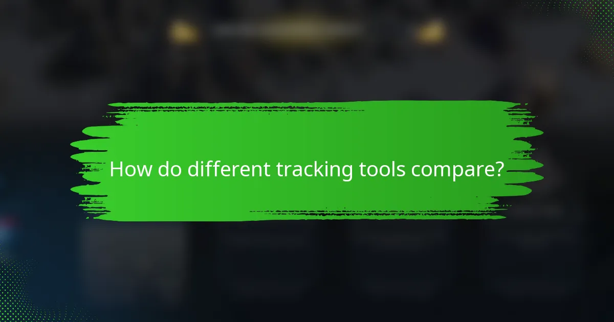 How do different tracking tools compare?