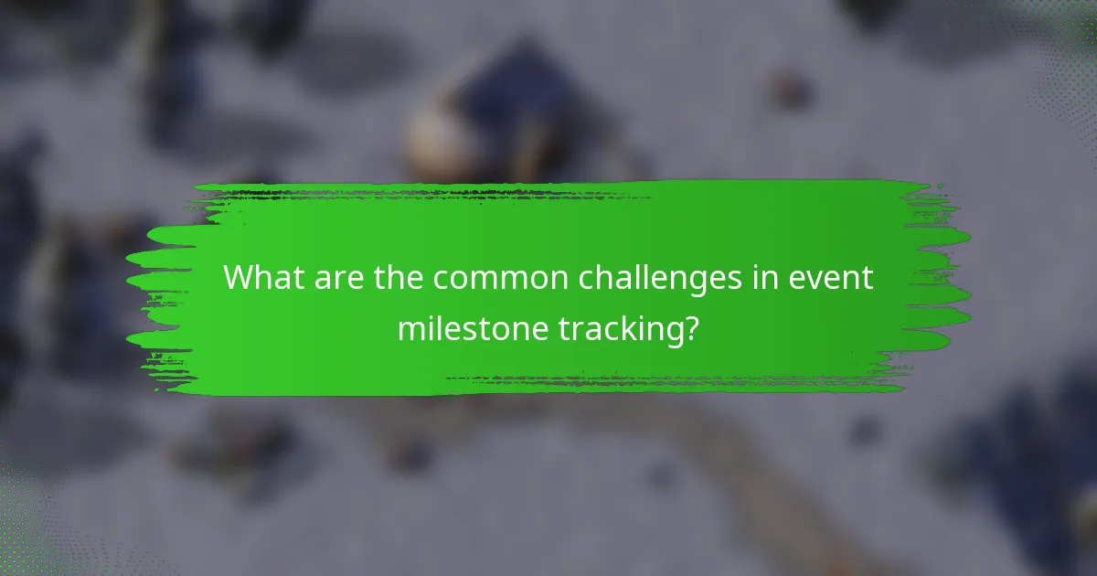 What are the common challenges in event milestone tracking?