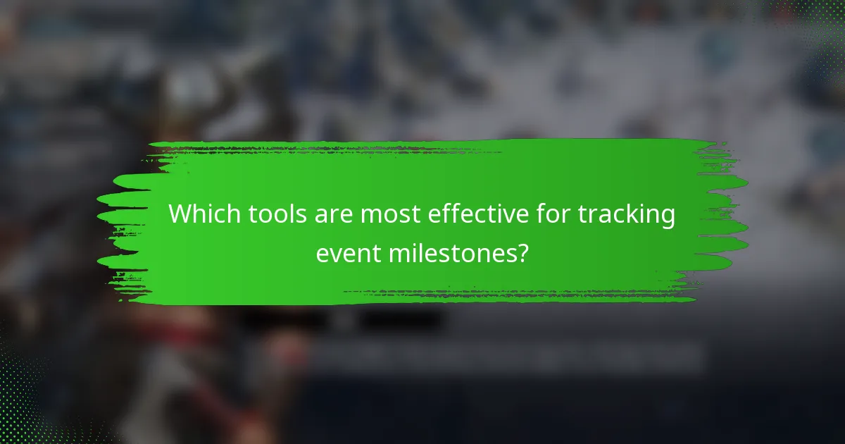 Which tools are most effective for tracking event milestones?